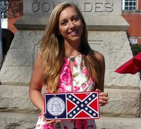 1956 Real Georgia State Flag Vehicle Tag